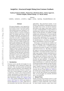 InsightNet: Structured Insight Mining from Customer Feedback