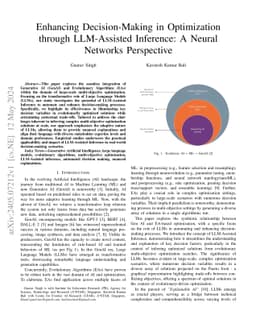 Enhancing Decision-Making in Optimization through LLM-Assisted
  Inference: A Neural Networks Perspective