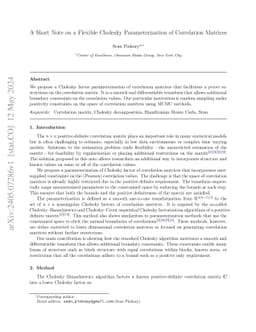 A Short Note on a Flexible Cholesky Parameterization of Correlation
  Matrices