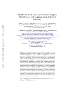 WeedScout: Real-Time Autonomous blackgrass Classification and Mapping
  using dedicated hardware