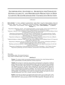 Incorporating Anatomical Awareness for Enhanced Generalizability and
  Progression Prediction in Deep Learning-Based Radiographic Sacroiliitis
  Detection