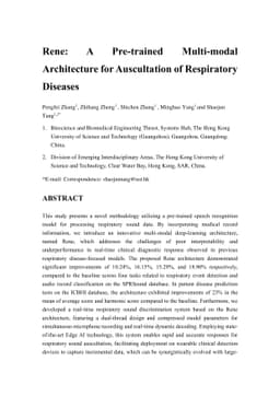 Rene: A Pre-trained Multi-modal Architecture for Auscultation of
  Respiratory Diseases