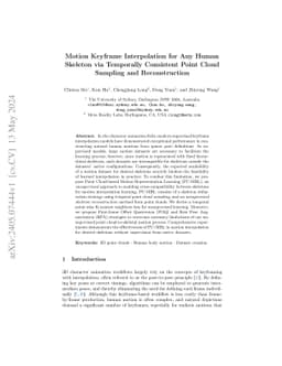 Motion Keyframe Interpolation for Any Human Skeleton via Temporally
  Consistent Point Cloud Sampling and Reconstruction