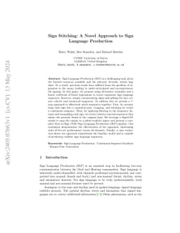 Sign Stitching: A Novel Approach to Sign Language Production