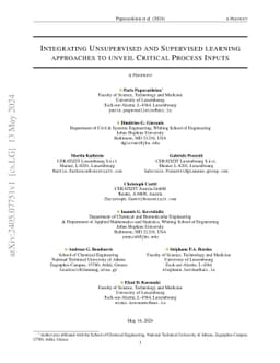 Integrating supervised and unsupervised learning approaches to unveil
  critical process inputs