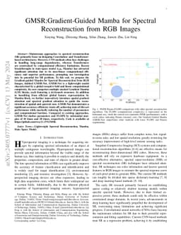 GMSR:Gradient-Guided Mamba for Spectral Reconstruction from RGB Images