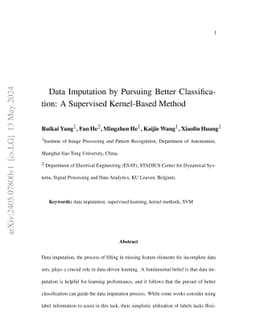 Data Imputation by Pursuing Better Classification: A Supervised
  Kernel-Based Method