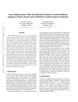 Using Multiparametric MRI with Optimized Synthetic Correlated Diffusion
  Imaging to Enhance Breast Cancer Pathologic Complete Response Prediction