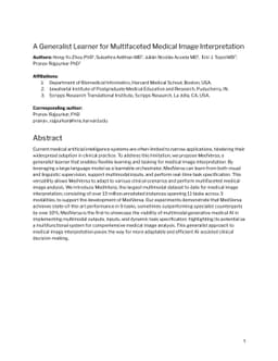 A Generalist Learner for Multifaceted Medical Image Interpretation