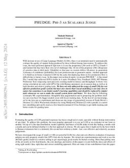 PHUDGE: Phi-3 as Scalable Judge