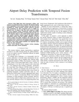 Airport Delay Prediction with Temporal Fusion Transformers