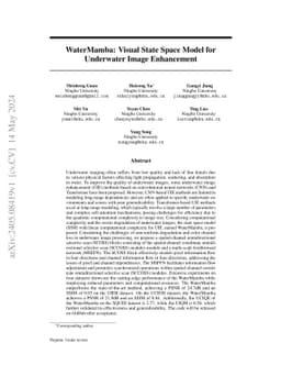 WaterMamba: Visual State Space Model for Underwater Image Enhancement