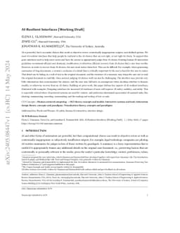 AI-Resilient Interfaces