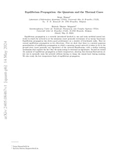 Equilibrium Propagation: the Quantum and the Thermal Cases