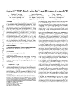 Sparse MTTKRP Acceleration for Tensor Decomposition on GPU