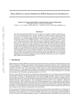 Self-Distillation Improves DNA Sequence Inference