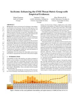 SecScore: Enhancing the CVSS Threat Metric Group with Empirical
  Evidences