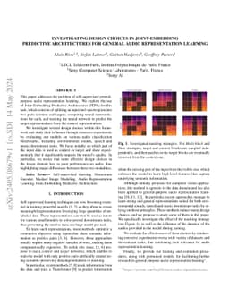 Investigating Design Choices in Joint-Embedding Predictive Architectures
  for General Audio Representation Learning