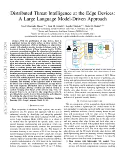 Distributed Threat Intelligence at the Edge Devices: A Large Language
  Model-Driven Approach