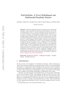 PolyGlotFake: A Novel Multilingual and Multimodal DeepFake Dataset