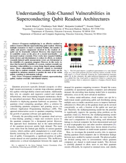 Understanding Side-Channel Vulnerabilities in Superconducting Qubit
  Readout Architectures