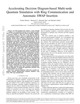 Accelerating Decision Diagram-based Multi-node Quantum Simulation with
  Ring Communication and Automatic SWAP Insertion