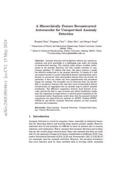 A Hierarchically Feature Reconstructed Autoencoder for Unsupervised
  Anomaly Detection