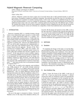 Hybrid Magnonic Reservoir Computing