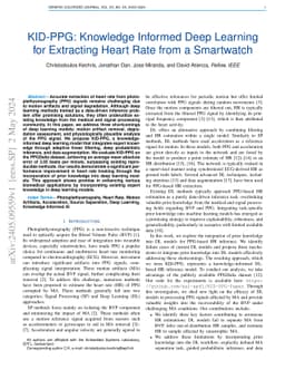 KID-PPG: Knowledge Informed Deep Learning for Extracting Heart Rate from
  a Smartwatch
