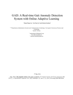 GAD: A Real-time Gait Anomaly Detection System with Online Adaptive
  Learning