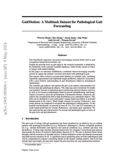 GaitMotion: A Multitask Dataset for Pathological Gait Forecasting