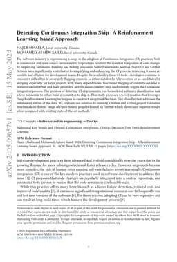 Detecting Continuous Integration Skip : A Reinforcement Learning-based
  Approach