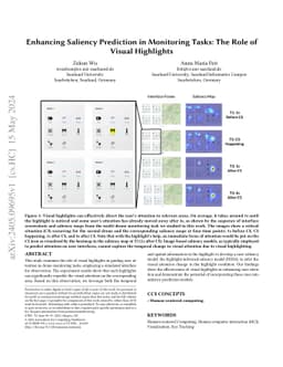 Enhancing Saliency Prediction in Monitoring Tasks: The Role of Visual
  Highlights