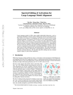 Spectral Editing of Activations for Large Language Model Alignment