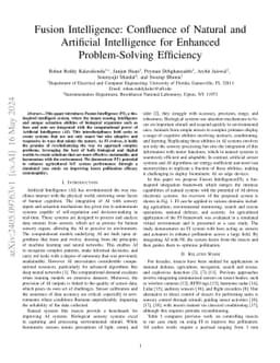 Fusion Intelligence: Confluence of Natural and Artificial Intelligence
  for Enhanced Problem-Solving Efficiency