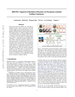 IBD-PSC: Input-level Backdoor Detection via Parameter-oriented Scaling
  Consistency