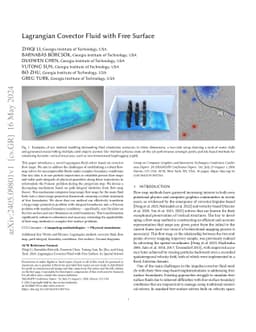 Lagrangian Covector Fluid with Free Surface