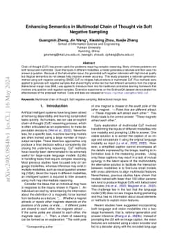 Enhancing Semantics in Multimodal Chain of Thought via Soft Negative
  Sampling