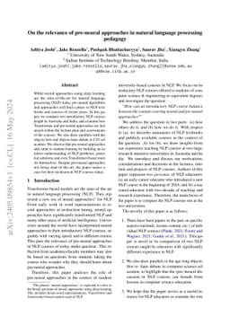 Striking a Balance between Classical and Deep Learning Approaches in
  Natural Language Processing Pedagogy
