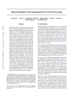 Balancing Similarity and Complementarity for Federated Learning