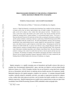 Process-based Inference for Spatial Energetics Using Bayesian Predictive
  Stacking