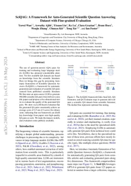 SciQAG: A Framework for Auto-Generated Science Question Answering
  Dataset with Fine-grained Evaluation