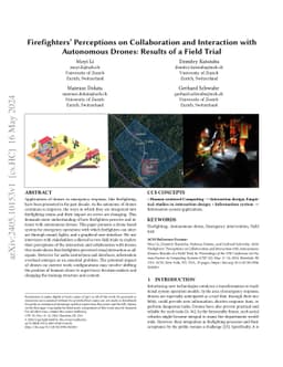 Firefighters' Perceptions on Collaboration and Interaction with
  Autonomous Drones: Results of a Field Trial
