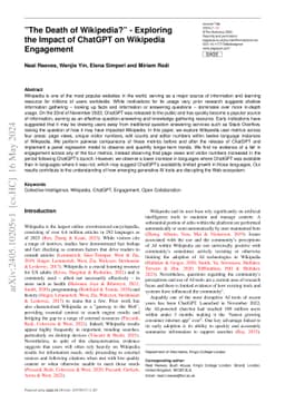 Exploring the Impact of ChatGPT on Wikipedia Engagement