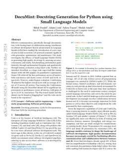 DocuMint: Docstring Generation for Python using Small Language Models