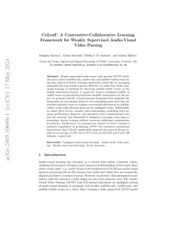 CoLeaF: A Contrastive-Collaborative Learning Framework for Weakly
  Supervised Audio-Visual Video Parsing