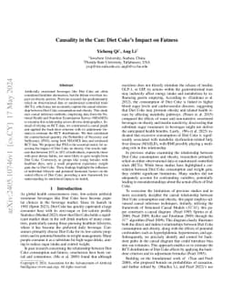 Causality in the Can: Diet Coke's Impact on Fatness