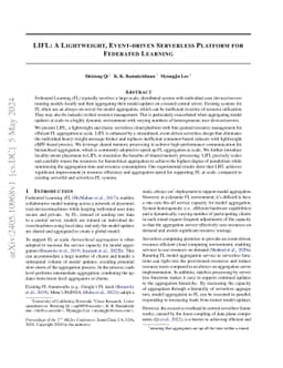 LIFL: A Lightweight, Event-driven Serverless Platform for Federated
  Learning
