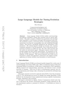 Large Language Models for Tuning Evolution Strategies