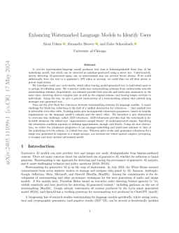 Watermarking Language Models for Many Adaptive Users